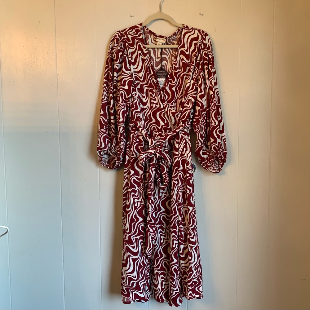Print wrap dress